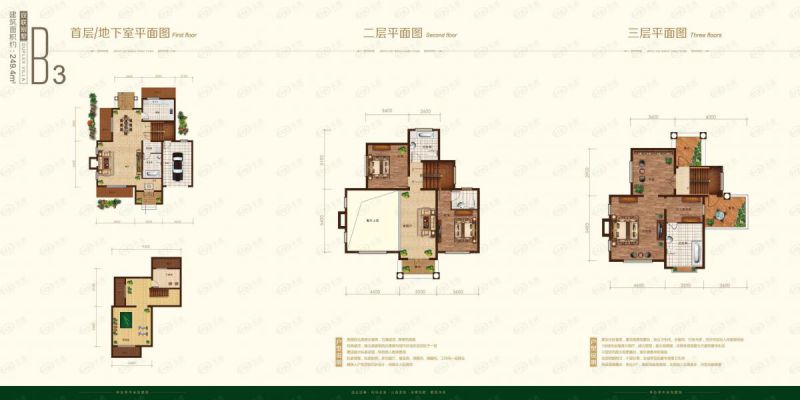 包头装修方案顺鑫望潮苑·别墅四室三厅四卫249.4平方米