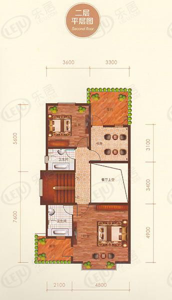 包头装修方案顺鑫望潮苑·别墅五室三厅四卫220.75平方米