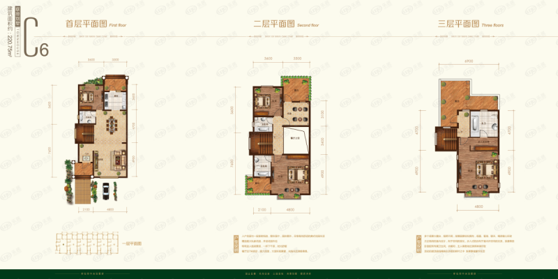包头装修方案顺鑫望潮苑·别墅四室两厅四卫220.75平方米
