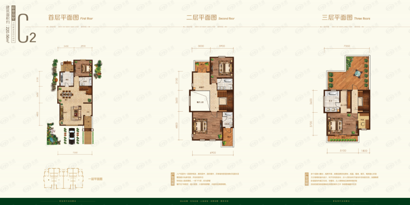 包头装修方案顺鑫望潮苑·别墅四室两厅五卫220.56平方米